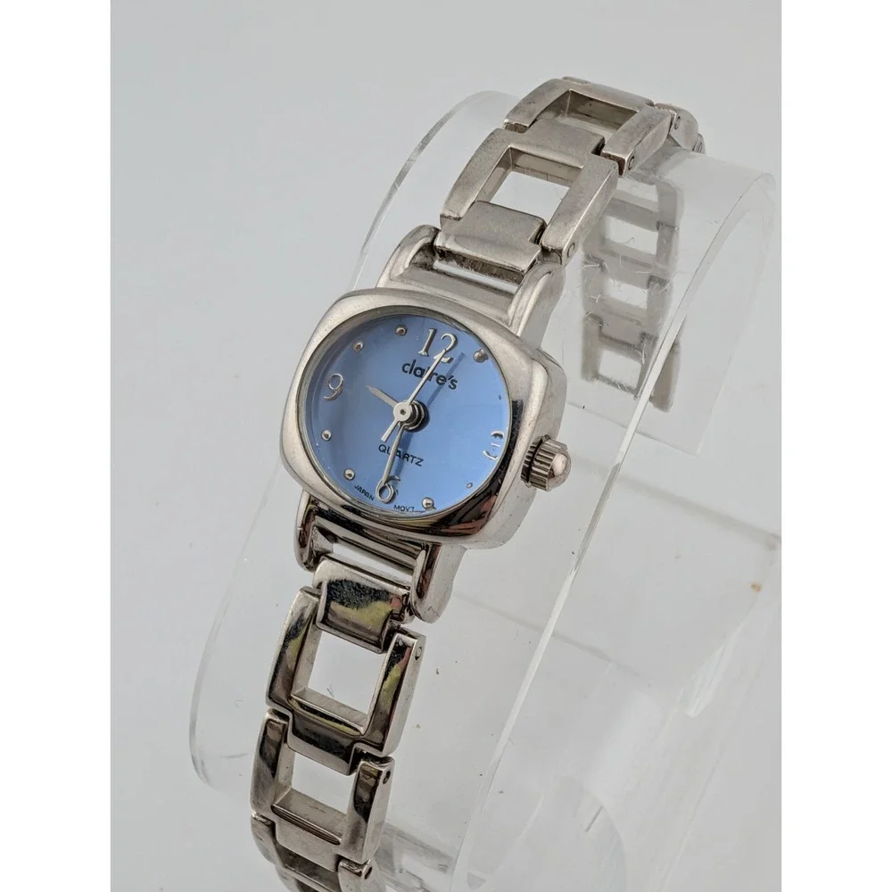 Claires Girls Watch 19mm Case Blue Dial‎ Silver 6.75